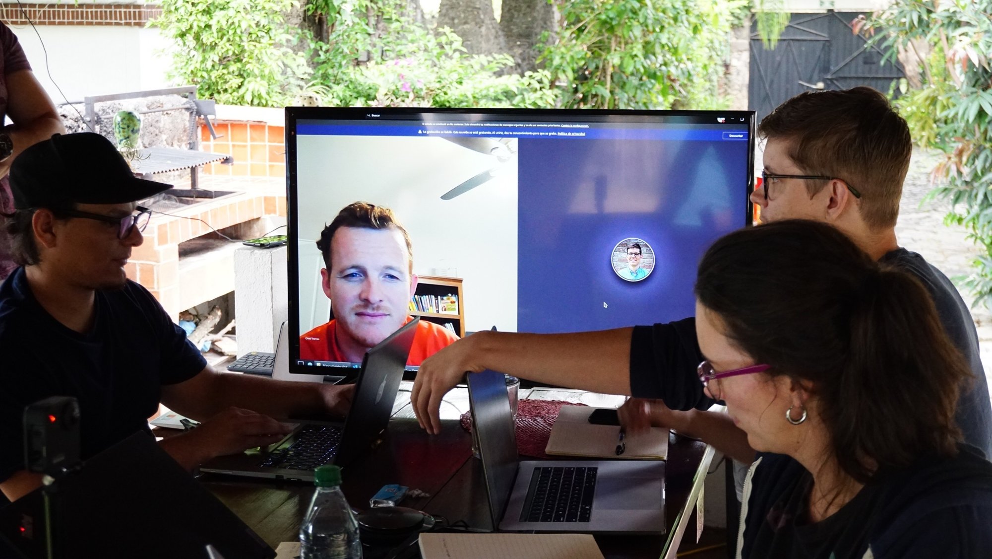 Team member in a video call